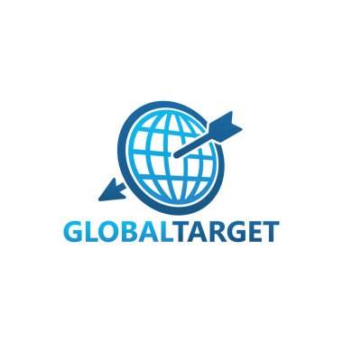 Global target logo template design
