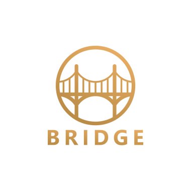 Köprü logosu tasarım vektörü