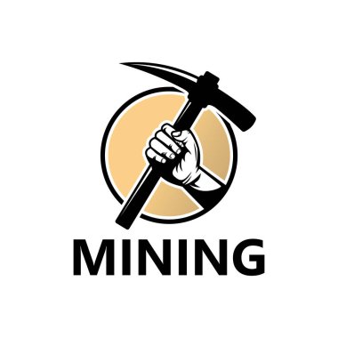 Mining logo template design vector