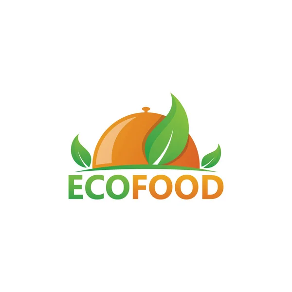 Eco Food Logo Template Design — Vetor de Stock