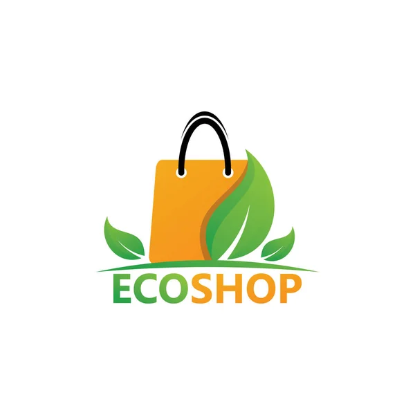 Diseño Plantilla Logotipo Eco Shop — Archivo Imágenes Vectoriales
