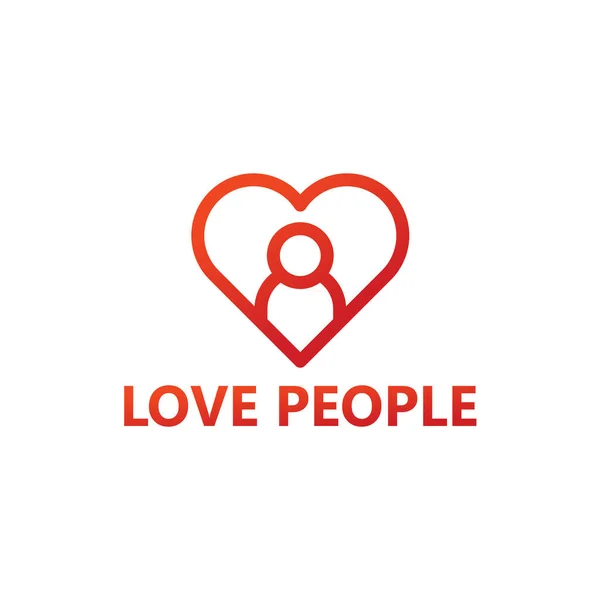 Love People Logo Template Design — Stockvektor