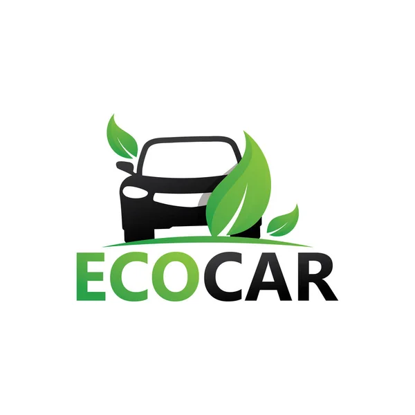 Eco Car Logo Template Design — Archivo Imágenes Vectoriales