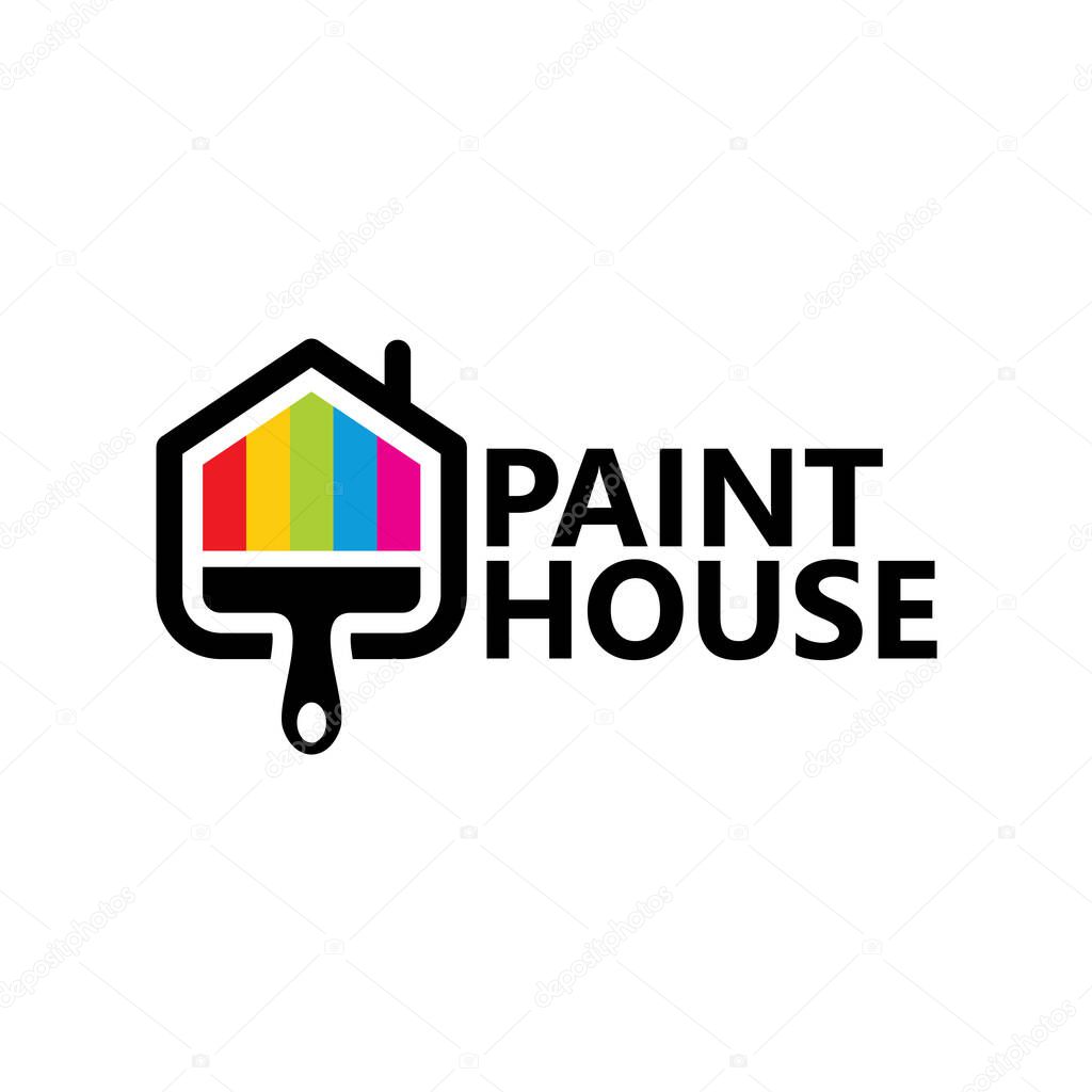 Paint House Logo Template Design Vector