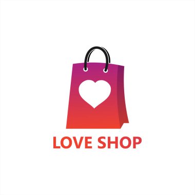 Love Shop Logo Template Design Vector, Emblem, Design Concept, Creative Symbol, Icon
