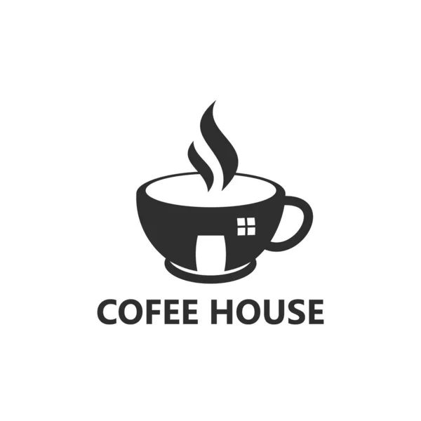 Koffiekopje Logo Sjabloonontwerp Vector Illustratie — Stockvector