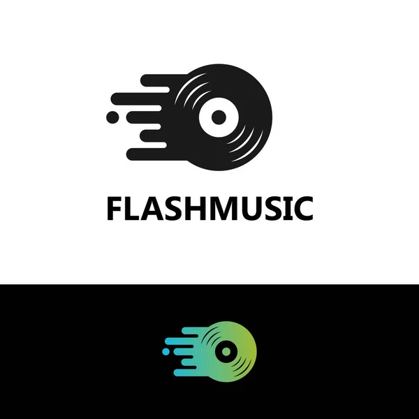 Modèle Logo Musique Icône Vectorielle Illustration Design — Image vectorielle