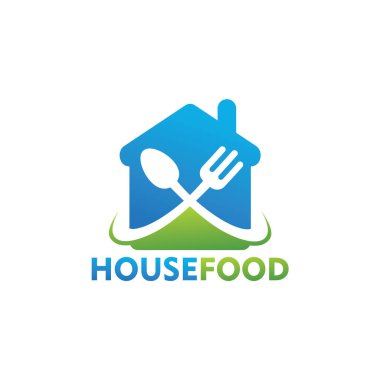 House Food Logo Template Design