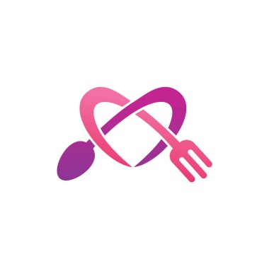 Love Food Logo Template Design