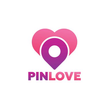 Love heart logo tasarım vektör şablonu