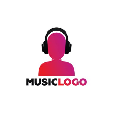 müzik logosu tasarım şablonu vektörü