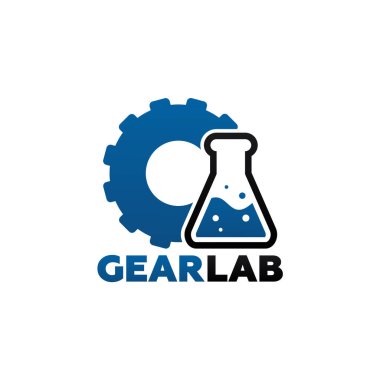 Gear Lab Logo Template Design Vector, Emblem, Design Concept, Creative Symbol, Icon