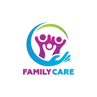 Family Care Logo Template Design Vector, Emblem, Design Concept, Creative Symbol, Icon