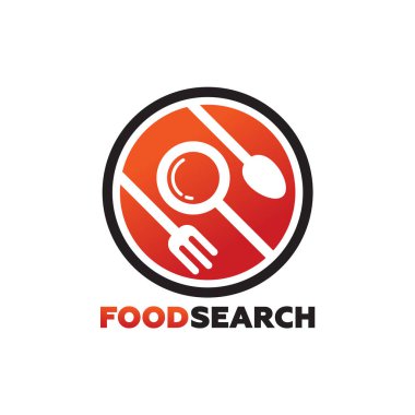 Food Search Logo Template Design Vector, Emblem, Design Concept, Creative Symbol, Icon