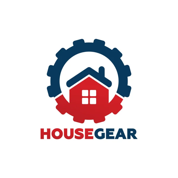 House Gear Logo Template Design Vector, Emblem, Design Concept, Creative Symbol, Icon
