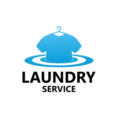 Laundry Service Logo Template Design Vector