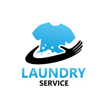 Laundry Service Logo Template Design Vector