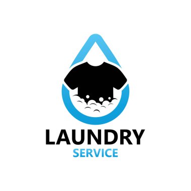 Laundry Service Logo Template Design Vector