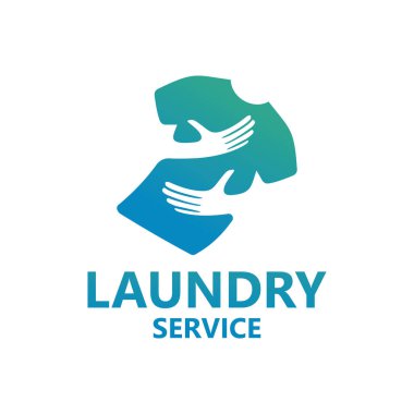 Laundry Service Logo Template Design Vector