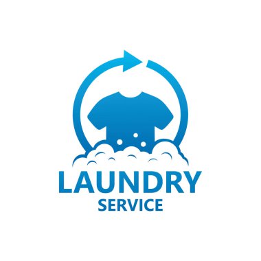 Laundry Service Logo Template Design Vector