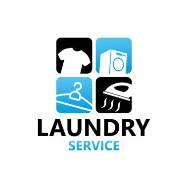 Laundry Service Logo Template Design Vector