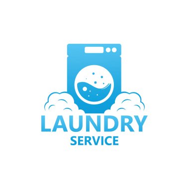 Laundry Service Logo Template Design Vector