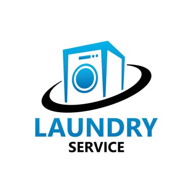 Laundry Service Logo Template Design Vector