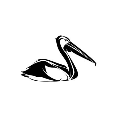 Pelican Bird Logo Template Design Vector clipart