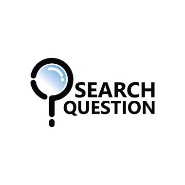 Question search logo template design