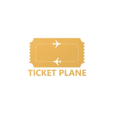 Ticket plane travel logo template design