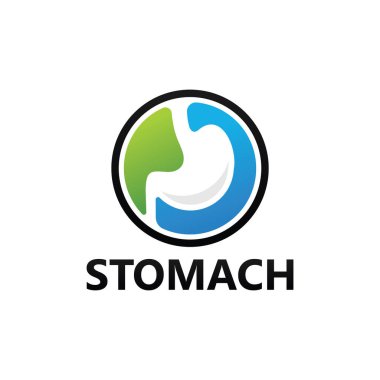 Mide Logosu Şablonu Tasarım Vektörü