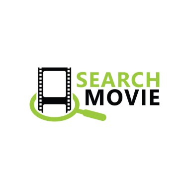 Search movie logo template design