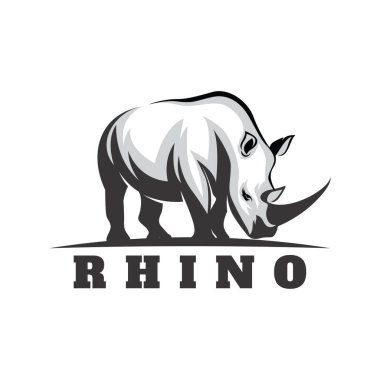 Rhino logo template design vector