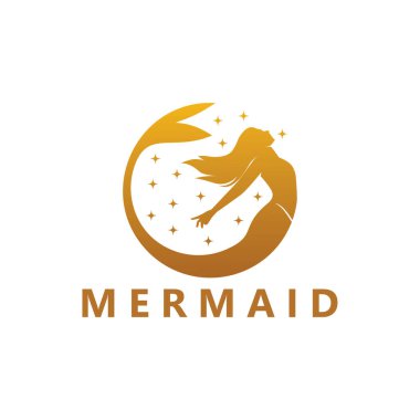 Mermaid logo template design vector