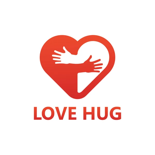 Love Hug Logo Template Design — Stockvektor
