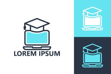 Online study logo template design vector