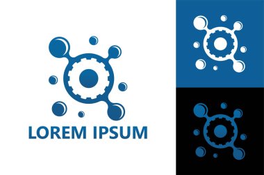 Digital gear logo template design vector