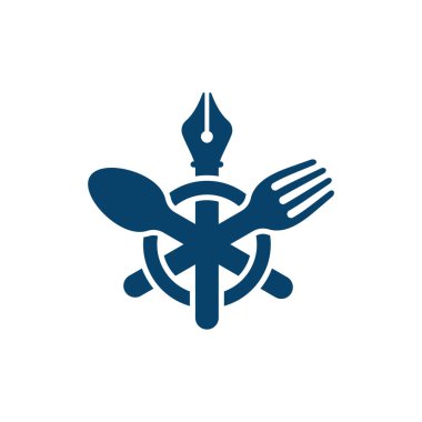 Writer food logo template design