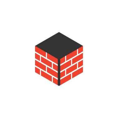 Brick construction logo template design