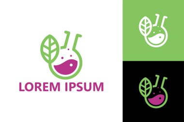 Eco lab logo template design vector