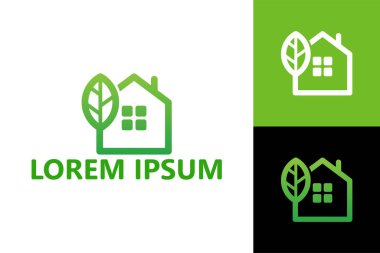 Plant house logo template design vector