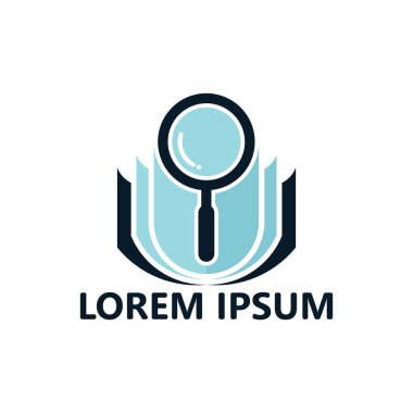 Search book logo template design vector