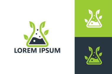 Eco lab logo template design vector