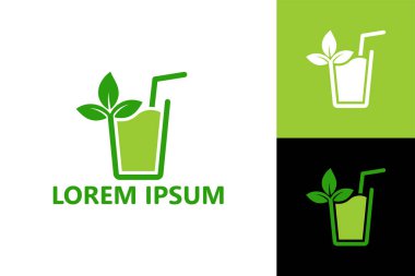 Eco drink logo template design vector