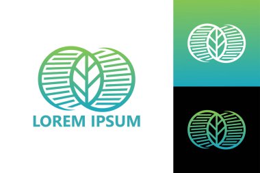 Leaf plant nature DNA logo template design vector