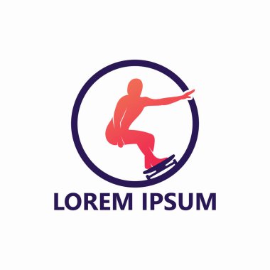 Skater logo template design vector illustration