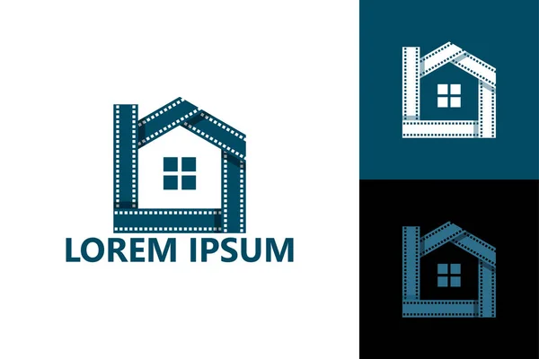 Movie house logo template design vector