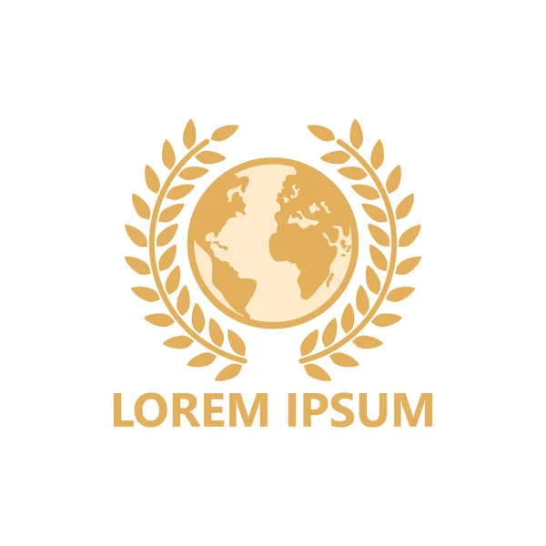 World wheat logo template design