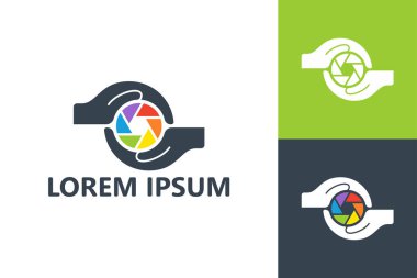 Kamera el bakımı logo şablonu tasarım vektörü