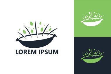 Eko pişirme logo şablonu tasarım vektörü